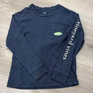 Vineyard Vines Kids Dark Blue Long Sleeve Tee